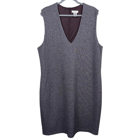 Plus Size Paradox Sleeveless Sheath Sweater Dress in Size 20W Neutral Brown Colo - Picture 1 of 7